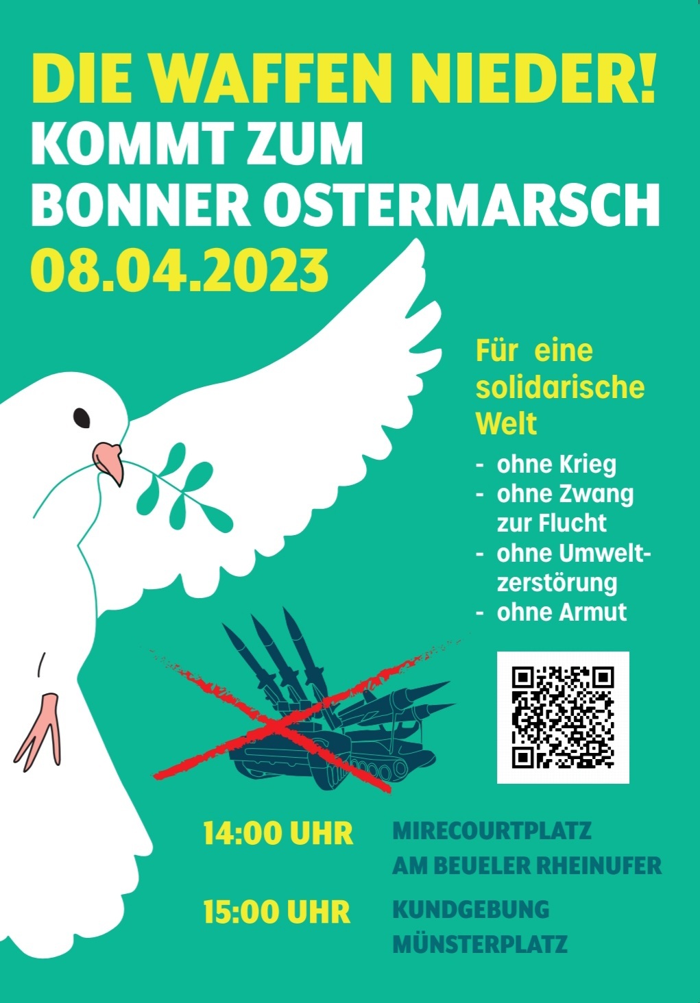 Plakat Bonner Ostermarsch 2023